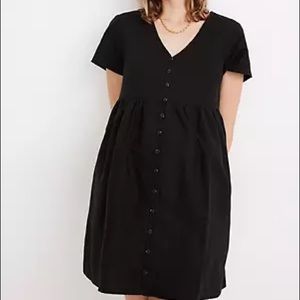 Black Linen Madewell Dress